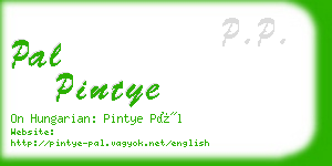 pal pintye business card